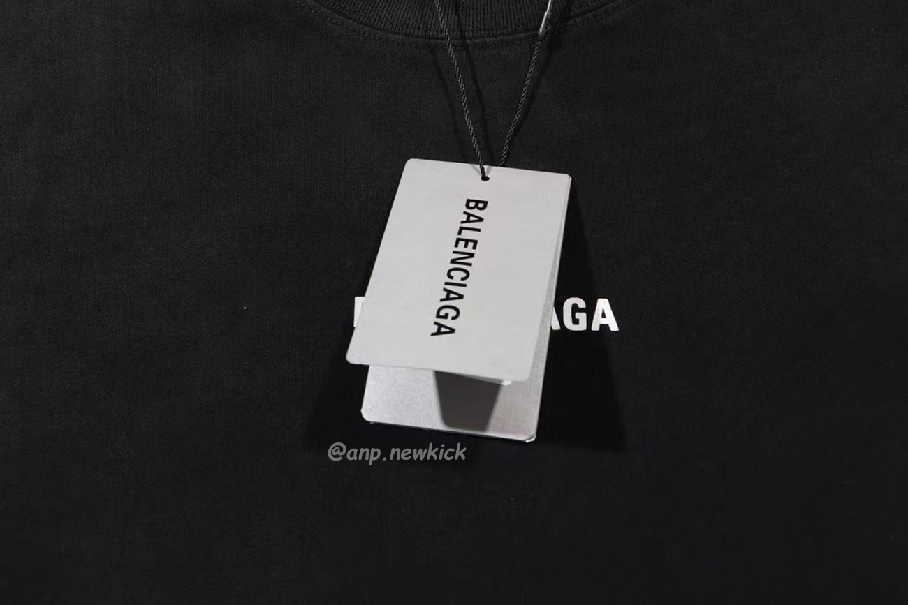 Balenciaga Fw23 Letter Logo Printing Short Sleeve T Shirt (6) - www.newkick.vip